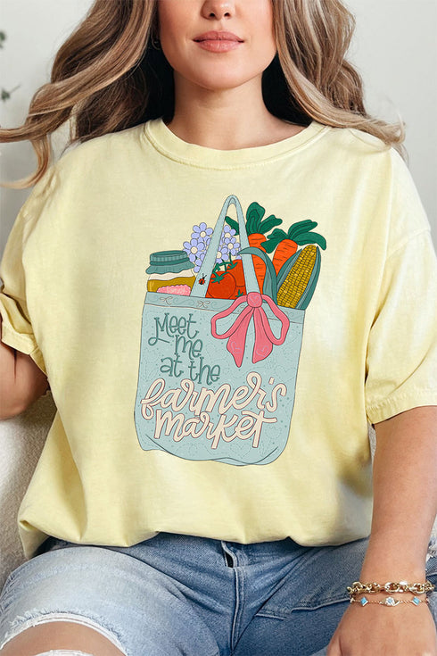 Farmer's Market Girly Comfort Colors Adult Ring-Spun Cotton Tee