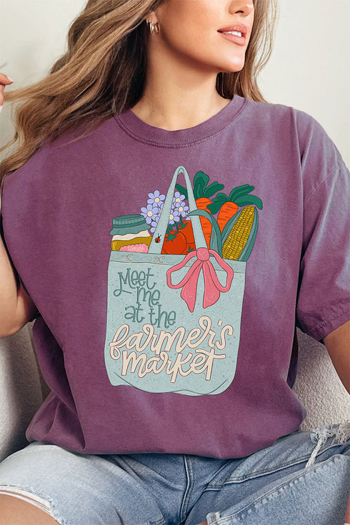 Farmer's Market Girly Comfort Colors Adult Ring-Spun Cotton Tee