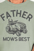 Father Mows Best Comfort Colors Adult Ring-Spun Cotton Tee
