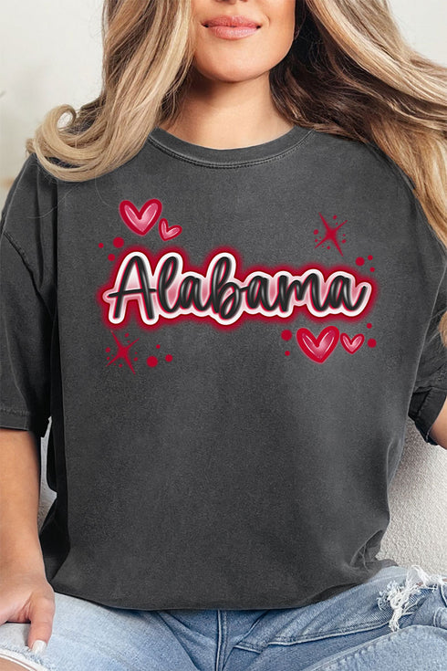 Faux Airbrush Alabama Comfort Colors Adult Ring-Spun Cotton Tee