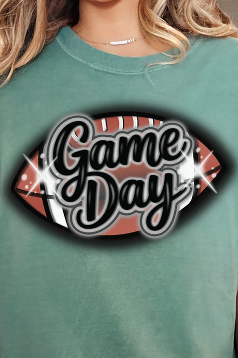 Faux Airbrush Game Day Comfort Colors Adult Ring-Spun Cotton Tee