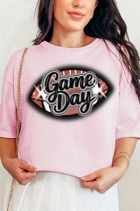 Faux Airbrush Game Day Comfort Colors Adult Ring-Spun Cotton Tee