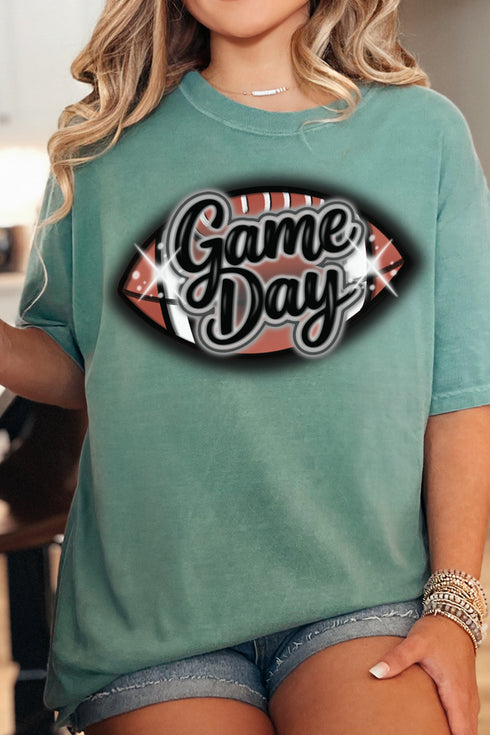 Faux Airbrush Game Day Comfort Colors Adult Ring-Spun Cotton Tee