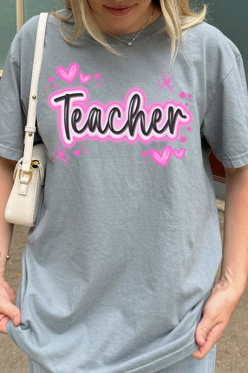Faux Airbrush Teacher Comfort Colors Adult Ring-Spun Cotton Tee