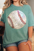 Faux Glitter Baseball Comfort Colors Adult Ring-Spun Cotton Tee