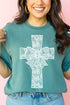 Faux Lace Cross Comfort Colors Adult Ring-Spun Cotton Tee
