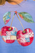 Faux Patchwork Cherries Comfort Colors Adult Ring-Spun Cotton Tee