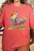 Faux Patchwork Chicken Comfort Colors Adult Ring-Spun Cotton Tee