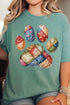 Faux Patchwork Paw Comfort Colors Adult Ring-Spun Cotton Tee