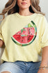 Faux Patchwork Watermelon Comfort Colors Adult Ring-Spun Cotton Tee