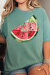 Faux Patchwork Watermelon Comfort Colors Adult Ring-Spun Cotton Tee