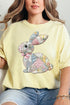 Faux Quilted Bunny Comfort Colors Adult Ring-Spun Cotton Tee