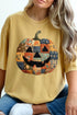 Faux Quilted Pumpkin Comfort Colors Adult Ring-Spun Cotton Tee