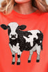 Faux Rhinestone Cow Comfort Colors Adult Ring-Spun Cotton Tee