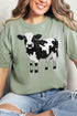 Faux Rhinestone Cow Comfort Colors Adult Ring-Spun Cotton Tee