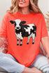 Faux Rhinestone Cow Comfort Colors Adult Ring-Spun Cotton Tee