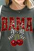 Faux Sequin Cherry Bama Comfort Colors Adult Ring-Spun Cotton Tee