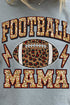 Faux Sequin Football Mama Comfort Colors Adult Ring-Spun Cotton Tee