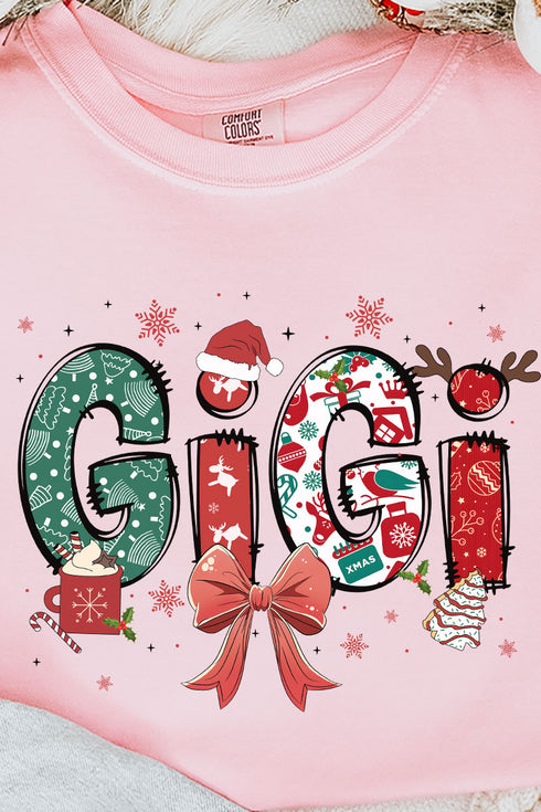 Festive Christmas Gigi Comfort Colors Adult Ring-Spun Cotton Tee