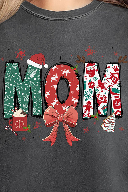 Festive Christmas Mom Comfort Colors Adult Ring-Spun Cotton Tee