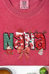 Festive Christmas Nana Comfort Colors Adult Ring-Spun Cotton Tee