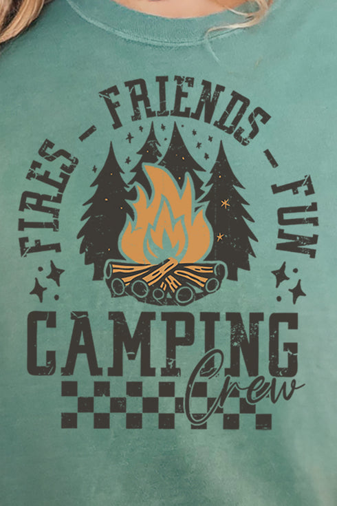 Fires, Friends, And Fun Comfort Colors Adult Ring-Spun Cotton Tee