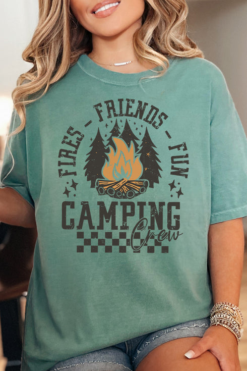 Fires, Friends, And Fun Comfort Colors Adult Ring-Spun Cotton Tee