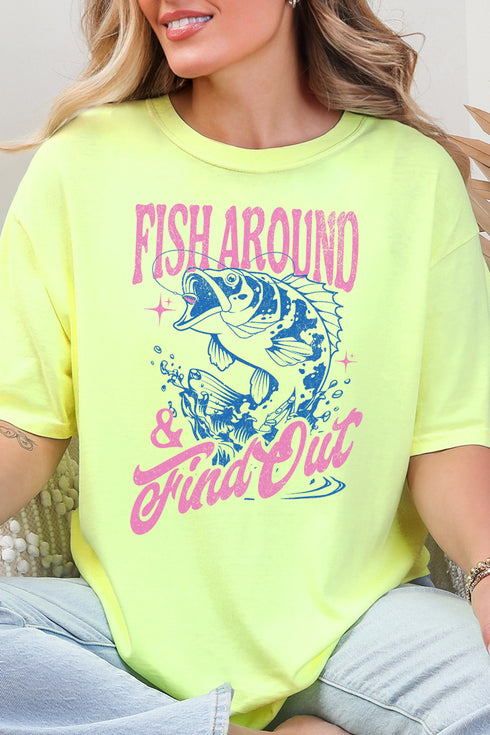 Fish Around & Find Out Comfort Colors Adult Ring-Spun Cotton Tee