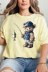 Fishing Beary Good Comfort Colors Adult Ring-Spun Cotton Tee