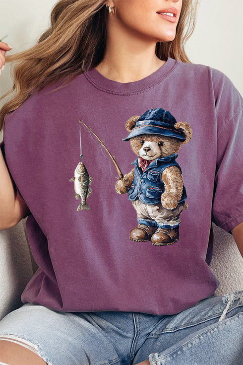 Fishing Beary Good Comfort Colors Adult Ring-Spun Cotton Tee