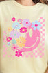 Floral Blooms Smile Comfort Colors Adult Ring-Spun Cotton Tee