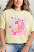 Floral Blooms Smile Comfort Colors Adult Ring-Spun Cotton Tee