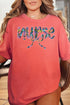 Floral Coquette Nurse Comfort Colors Adult Ring-Spun Cotton Tee