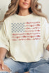 Floral United States Flag Comfort Colors Adult Ring-Spun Cotton Tee