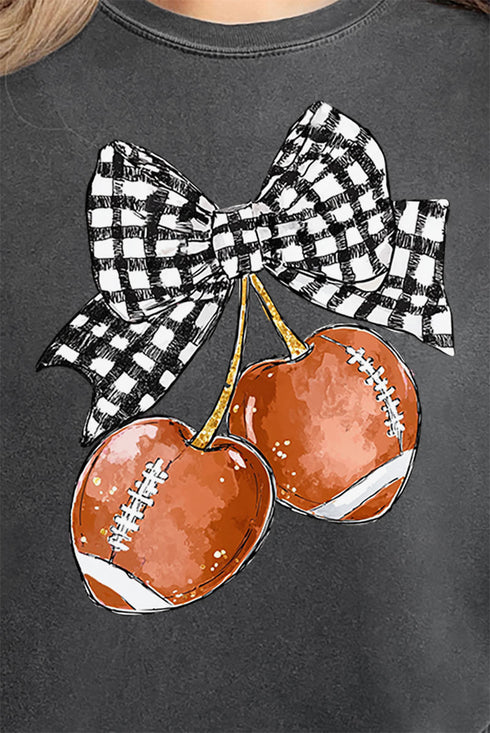 Football Cherries Comfort Colors Adult Ring-Spun Cotton Tee