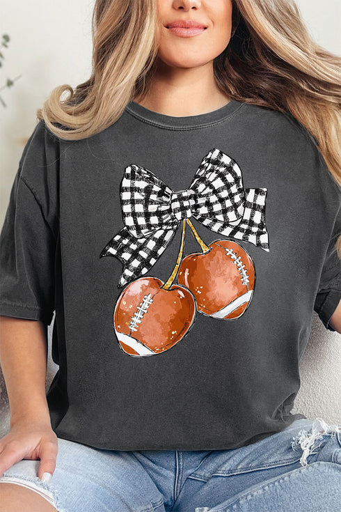 Football Cherries Comfort Colors Adult Ring-Spun Cotton Tee