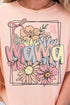 Framed Floral Mama Comfort Colors Adult Ring-Spun Cotton Tee