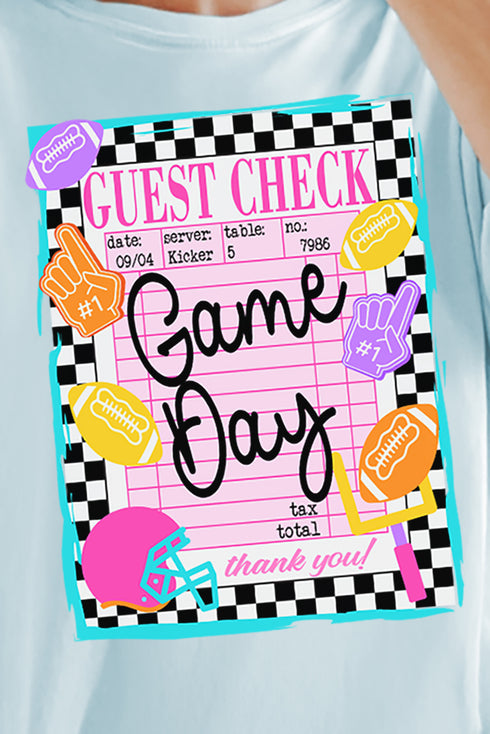 Game Day Guest Check Comfort Colors Adult Ring-Spun Cotton Tee