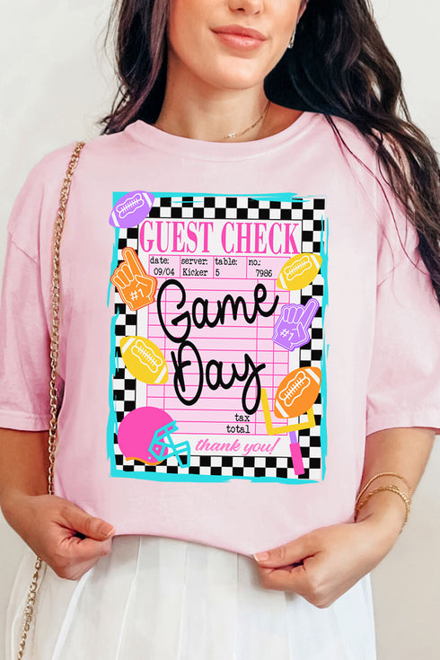 Game Day Guest Check Comfort Colors Adult Ring-Spun Cotton Tee