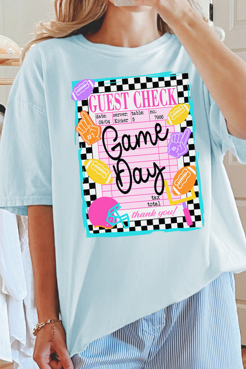 Game Day Guest Check Comfort Colors Adult Ring-Spun Cotton Tee