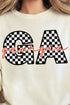 Georgia Checkered Comfort Colors Adult Ring-Spun Cotton Tee