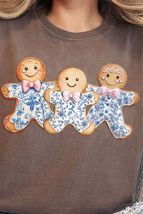 Gingerbread Chinoiserie Christmas Comfort Colors Adult Ring-Spun Cotton Tee