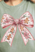 Gingerbread Coquette Bow Comfort Colors Adult Ring-Spun Cotton Tee
