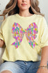 Glitzy Brushed Coquette Comfort Colors Adult Ring-Spun Cotton Tee