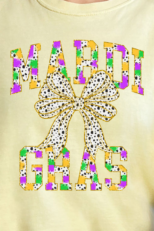 Glitzy Brushed Mardi Gras Comfort Colors Adult Ring-Spun Cotton Tee