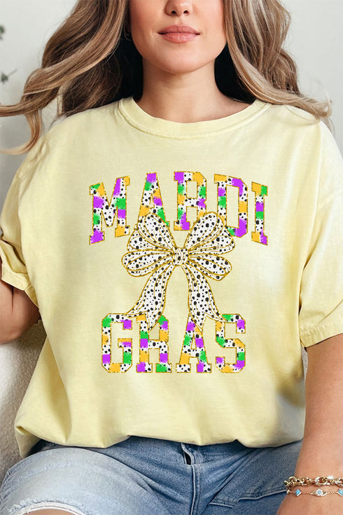 Glitzy Brushed Mardi Gras Comfort Colors Adult Ring-Spun Cotton Tee