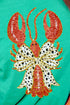 Glitzy Crawfish Coquette Bow Comfort Colors Adult Ring-Spun Cotton Tee