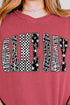 Groovy Game Day Check Comfort Colors Adult Ring-Spun Cotton Tee