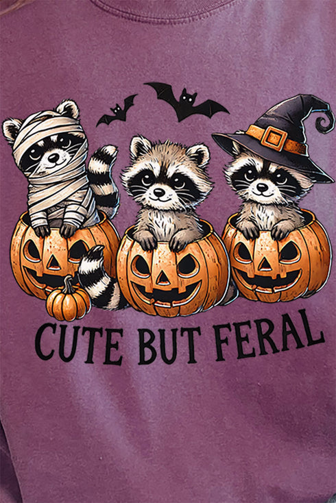 Halloween Cute But Feral Comfort Colors Adult Ring-Spun Cotton Tee