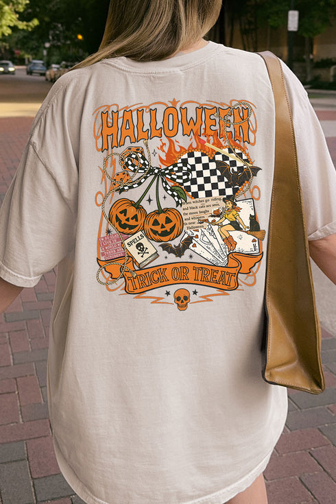 Halloween Outlaw Front & Back Design Comfort Colors Adult Ring-Spun Cotton Tee